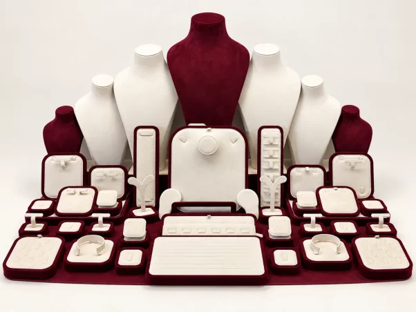 Bordo Krem Vitrin Seti